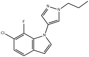 6-Hloro-7-fluoro-1-(1-propil-1H-pirazol-4-il)-1H-indol CAS br. : 1782070-67-0